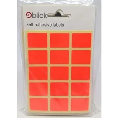 Image of Blick Labels, Red, Self Adhesive Stickers, Rectangular, 19mm x 25mm, 105 for Home, Office, Family, School, Holiday Calendar Organising, Planner, Rewards Chart, Colour Coding