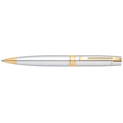 Image of Sheaffer 100 Refillable rollerball pen, polished chrome, gold tone trim