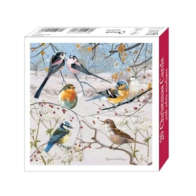 Image of Assorted Christmas Cards Winter Birds &amp; Berries
