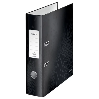 Image of Leitz A4 Lever Arch File, Black, 80 mm Spine Width, Wow Range, 10050095, Design May Vary