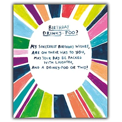 Image of Emotional Rescue Funny Birthday Card For Him, Drinky Poo, Paper Salad, Multi, ESH003