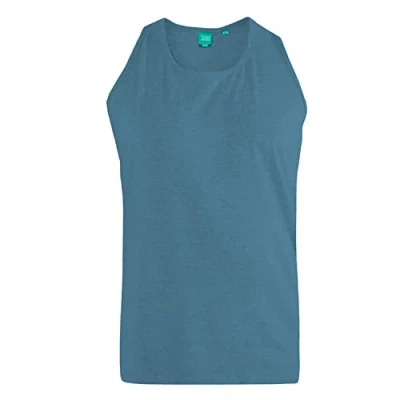 Image of D555 Mens Adults Fabio Plain Muscle Vest Teal 6XL