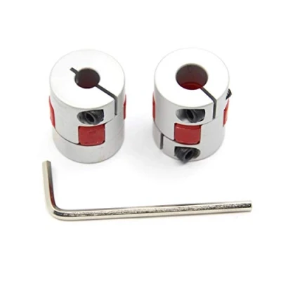 Image of Befenybay 2PCS 6.35mm to 8mm Aluminium Plum Flexible Shaft Coupling D20 L25 6.35X8mm Connector Coupler for 3D Printer CNC Machine and Servo Stepped Motor