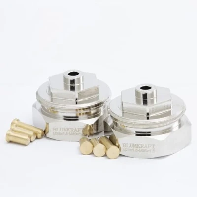 Image of BLUMKRAFT Pack of 2 Radiator Adaptors Compatible with COMAP/SAR / M28 x1.5 Female to Thermostat/Thermostatic Head M30 x 1.5 Male M28F M30M