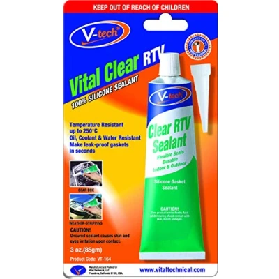 Image of V tech Clear RTV Silicone Gasket Sealant 250C (85gm) Water Resistant