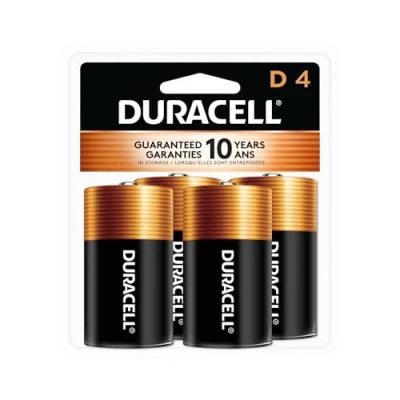 Image of CopperTop Alkaline Batteries with Duralock Power Preserve Technology, D, 4/Pk, Sold as 4 Each