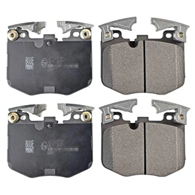 Image of 04465WAA01, 04465WAA04 Brake pad set BLUE PRINT ADBP420002 Front Axle prepared for wear indicator BMW: 5 Saloon, 7, Touring, TOYOTA: Supra V