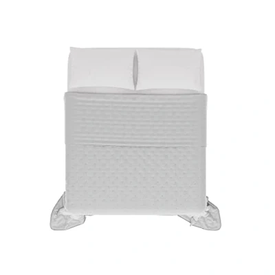 Image of Italian Bed Linen CHIC Microfibre Summer Quilt, Light Grey, Double
