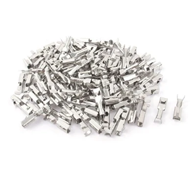 Image of sourcing map 100Pcs 2.8mm Non Insulation Female Spade Crimp Terminal Wire Connector