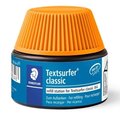 Image of Staedtler 488 64 4 Textsurfer Classic Marker Pen 15 20 Refills for 364 Orange