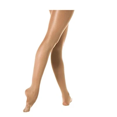 Image of Mytoptrendz® Shimmer Tights for girls Modern, Tap, Ballet, Aerial, Gymnastic, Jazz, Ice Skating, (Light Toast, 11 13 years Footed)