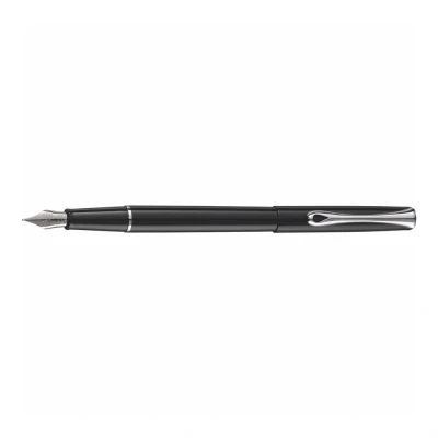 Image of Diplomat Traveller Black Lacquer CT FP F Free engraving