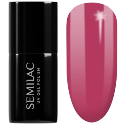 Image of SEMILAC 065 Wild Strawberry Nail UV Gel Polish Long Lasting and Easy to Apply Soak off UV/Led Perfect for Home Professional Manicure Pedicure 7 ml