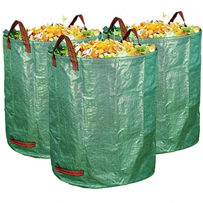 Image of Quailitas Garden Waste Bags 272L [Pack of 3], 76 x 67 cm, Large Capacity, Heavy Duty Yard Bag, Compact Design