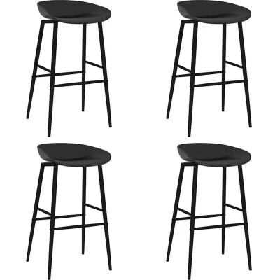 Image of vidaXL Bar Chairs 4 pcs Black