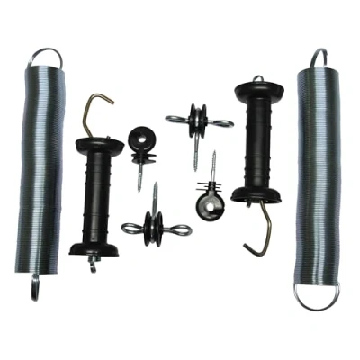 Image of Electric Fence Spring Gate Kit X2 (Heavy Duty Coil Insulator Handle Poly Fencing)
