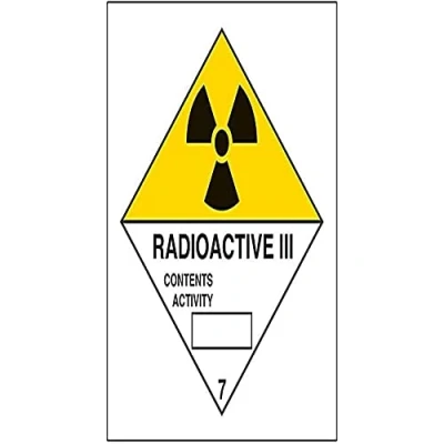 Image of V Safety Hazard diamond Radioactive III 200x200mm Magnetic Sign
