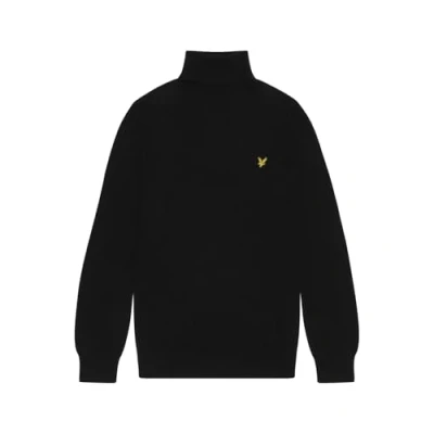 Image of Lyle &amp; Scott Turtleneck Jumper Jumper, Men&#039;s, Size: Medium, Jet black