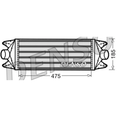 Image of 504022617, 504084140, 5801313640, 5801349166, 99487925 Intercooler DENSO DIT12001 Aluminium 475x185x63 IVECO: DAILY 3, 4, 3 Kasten/Kombi