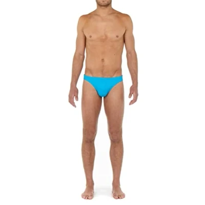 Image of WUKX Men&#039;s Slip de bain Micro SEA Life Swim Briefs, Turquoise, S