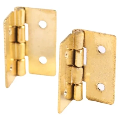 Image of 2 x Small Brass 13mm Hinges Ideal for a dollshouse or Jewellery Box.