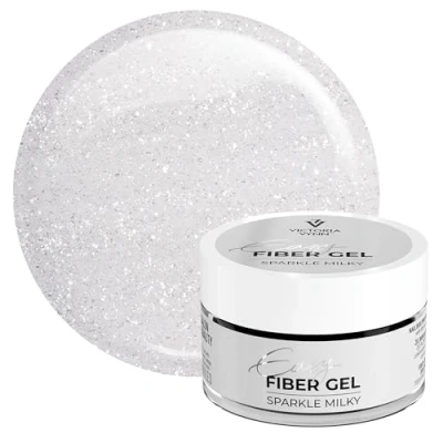 Image of Victoria Vynn Sparkling UV/LED Builder Gel Easy Fiber for Nail Manicure Glitter (Sparkle Milky, 15ml)
