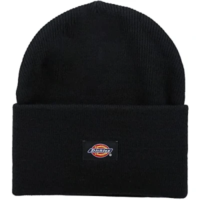 Image of Dickies, Unisex, ACRYLIC CUFFED BEANIE HAT, BLACK, OS