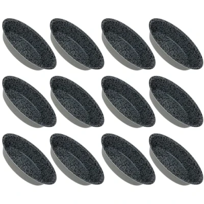 Image of NAMAI 12 Baking Moulds for Delicious Baked Goods, Aluminium, Non Stick Coating, Stone Look, Made in Italy, 10.5 cm x 7