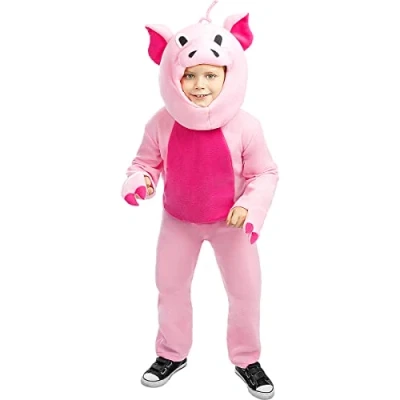 Image of Funidelia Pig Costume for boys and girls Animals Costumes kids, accessory fancy dress &amp; props Halloween, carnival parties Size 3 4 years Pink