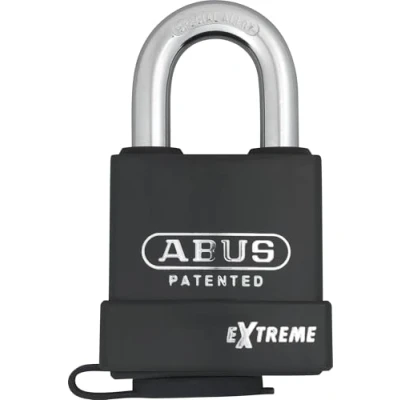 Image of ABUS Extreme 83WP/63 Padlock Weatherproof Corrosion Protection and Coating Hardened Special Steel Security Level 9 Black