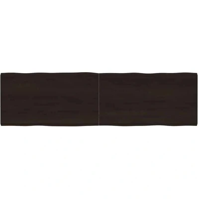 Image of vidaXL Table Top Dark Brown 180x50x(2 4) cm Treated Solid Wood Live Edge