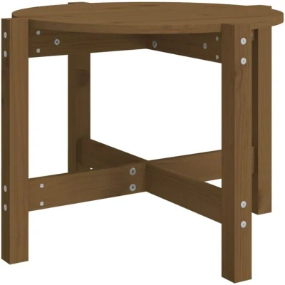 Image of vidaXL Coffee Table Honey Brown Ø 62.5x45 cm Solid Wood Pine