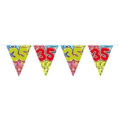 Image of Folat 35th Birthday Mini Blocks Garland 6 meters Multicolor