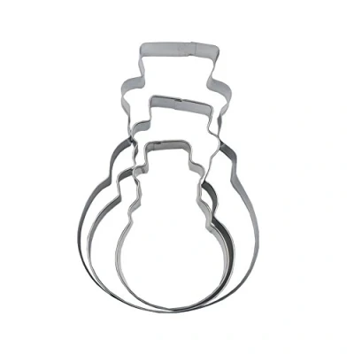 Image of Cookie Cutter, LoveChef Set of 3 Biscuit Cutter Stainless Steel Snowman