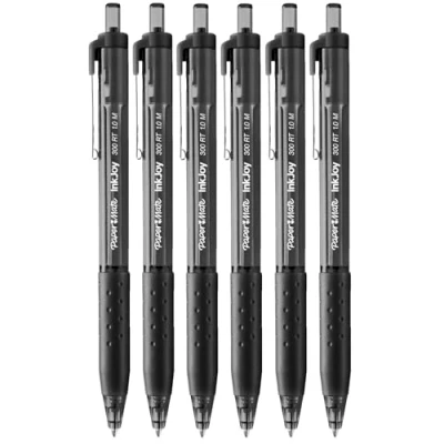 Image of Paper Mate InkJoy 300RT Retractable Ballpoint Pens Medium Point Black Ink Pack of 6