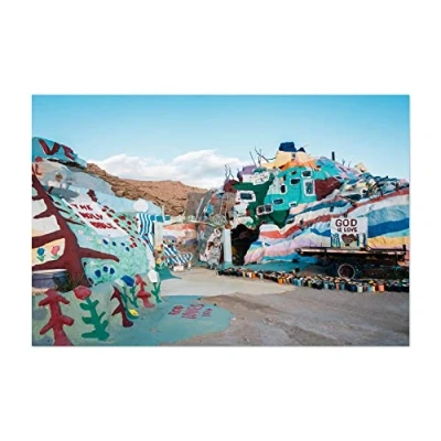 Image of Slab City Poster California Desert Home Decor Art Wall Metal Sign 8X12 Inches