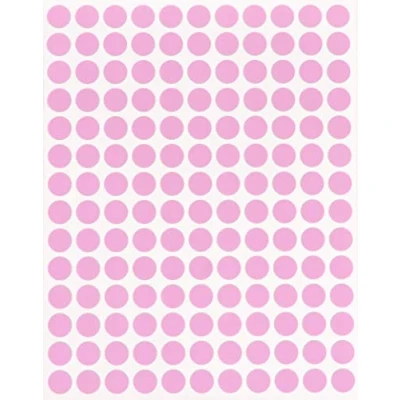 Image of Royal Green Pink Pastel Color Coding Labels Dot (1cm) Round Circle Stickers 10mm 2100 Pack