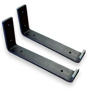 Image of Rustic Shelf Brackets Scaffold Board 225mm Bracket x 2 Heavy Duty Industrial UK Made by MKGT® (225mm Up)