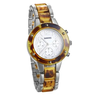 Image of JewelryWe Men Women Simple Analog Quartz Watch Resin Metal Band Wrist Watches