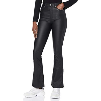 Image of Dr Denim Women&#039;s Moxy Flare Jeans, Black Metal, M 34