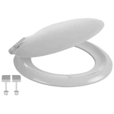 Image of Celmac Sonata Toilet Seat and Cover including Dual Position Plastic Pillar Hinge Pack