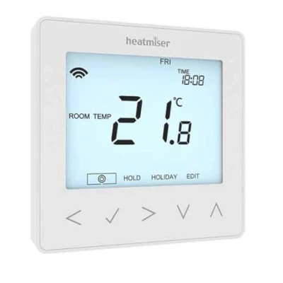 Image of LavaTap Heatmiser NeoStat 12v V2 Programmable Thermostat for 12 Volt UFH Systems (Glacier White)