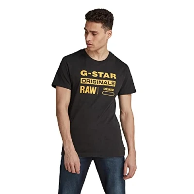 Image of G STAR RAW Men&#039;s Raw. Graphic T Shirt, black (dk D14143 336 6484), XL