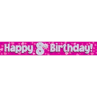 Image of Oaktree UK 624405 Party Banner, Pink, 9 ft