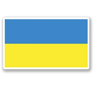 Image of 2 x 10cm Ukraine Flag Vinyl Sticker Bike Laptop Car Travel Luggage Tag Fun #5309 (10cm Wide 6cm Tall)