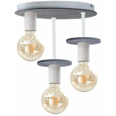 Image of Saturn Multi Arm Semi Flush Ceiling Light Grey, 30cm, 3x E27