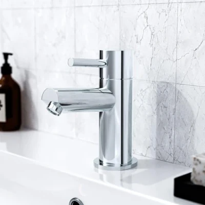 Image of Nes Home Cloakroom Mono Basin Mixer Faucet Tap &amp; Waste Chrome