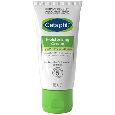 Image of Cetaphil Moisturising Cream for Face, Hand &amp; Body, Travel size, Moisturiser Dry and Sensitive Skin, 85g, With Niacinamide Vitamin E