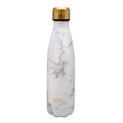 Image of NERTHUS Termo Double Wall for Cold and Hot Design 500 ml BPA White Marble, 17oz (500ml)