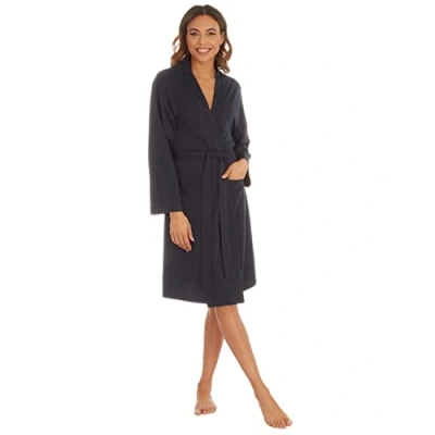 Image of Undercover Ladies Jersey Kimono Robe 34B1856 Navy Small